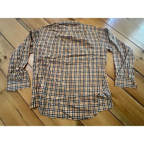 L.L. Bean Men's Plaid Button Down Shirt. Blue/orange/white. Size L. Traditional - Picture 2 of 6